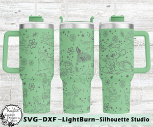 Bambi and Friends Tumbler Template Digital Download Bambi and Friends Tumbler Template Digital Download