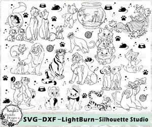 Disney Cats Tumbler Template Digital Download Disney Cats Tumbler Template Digital Download