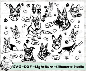 German Shepherd Tumbler Template Digital Download German Shepherd Tumbler Template Digital Download