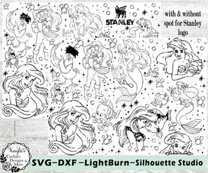 Little Mermaid SVG Tumbler Template Digital Download Little Mermaid SVG Tumbler Template Digital Download