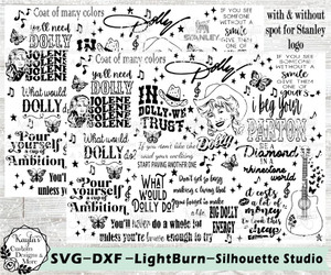 Dolly Parton SVG Tumbler Template Digital Download Dolly Parton SVG Tumbler Template Digital Download