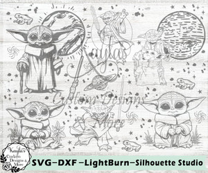 Baby Yoda and Yoda Master SVG Tumbler Template Digital Download Baby Yoda and Yoda Master SVG Tumbler Template Digital Download