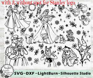 Sleeping Beauty SVG Tumbler Template Digital Download Sleeping Beauty SVG Tumbler Template Digital Download