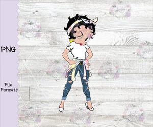 Betty Boop Rainbow Polka Dots and Solid Bow and Jacket Digital Download Betty Boop Rainbow Polka Dots and Solid Bow and Jacket Digital Download