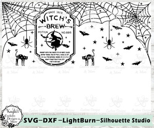 Witches Brew Halloween SVG Tumbler Template Digital Download Witches Brew Halloween SVG Tumbler Template Digital Download