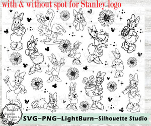 Daisy Duck SVG Tumbler Template Digital Download Daisy Duck SVG Tumbler Template Digital Download
