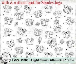 Disney Fall Pumpkins SVG Tumbler Template Digital Download