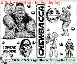 Chewbacca Star Wars SVG Tumbler Template Digital Download Chewbacca Star Wars SVG Tumbler Template Digital Download