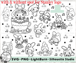 My Melody SVG Tumbler Template Digital Download My Melody SVG Tumbler Template Digital Download