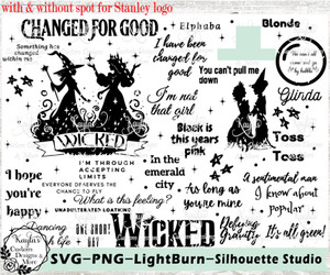 Wicked SVG Tumbler Template Digital Download