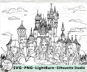 Descendants SVG Tumbler Template Digital Download Descendants SVG Tumbler Template Digital Download