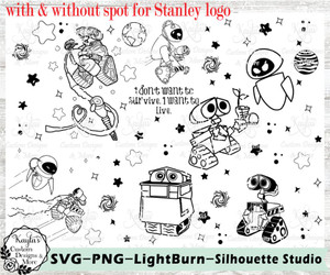 Wall-E SVG Tumbler Template Digital Download Wall-E SVG Tumbler Template Digital Download