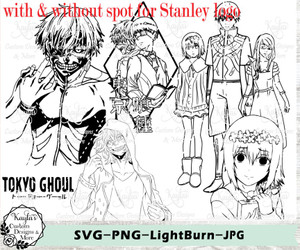 Tokyo Ghoul SVG Tumbler Template Digital Download