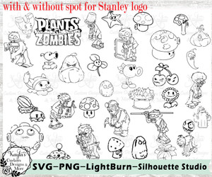 Plants Vs Zombies SVG Tumbler Template Digital Download Plants Vs Zombies SVG Tumbler Template Digital Download