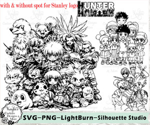 Hunter X Hunter SVG Tumbler Template Digital Download