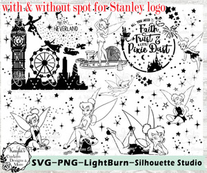 Tinker Bell With City SVG Tumbler Template Digital Download Tinker Bell With City SVG Tumbler Template Digital Download