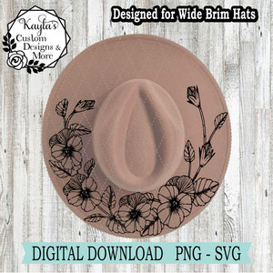 Pansy Flowers Laser Hat Burning Design Pansy Flowers Laser Hat Burning Design