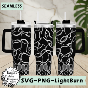 Tennis Balls Sports SVG Tumbler Template Digital Download