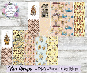 Country Girl Pen Wraps Digital Download Country Girl Pen Wraps Digital Download