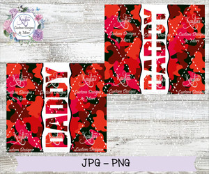 Daddy Camo Red Tumbler Wrap Digital Download Daddy Camo Red Tumbler Wrap Digital Download