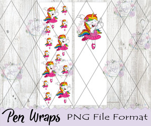 Dancing Unicorn Pen Wraps Digital Download Dancing Unicorn Pen Wraps Digital Download