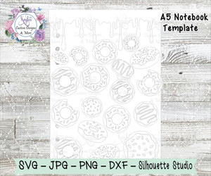 Donuts Burst Notebook Template Digital Download Donuts Burst Notebook Template Digital Download
