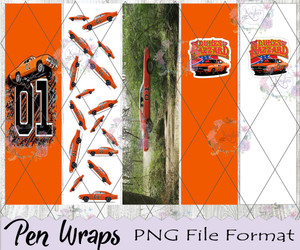 Dukes Of Hazzard General Lee Pen Wraps Digital Download Dukes Of Hazzard General Lee Pen Wraps Digital Download