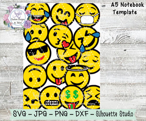 Emoji Faces Notebook Burst Template Digital Download Emoji Faces Notebook Burst Template Digital Download