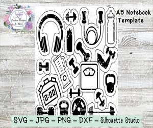 Fitness Burst Notebook Template Digital Download Fitness Burst Notebook Template Digital Download