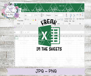 Freak in the Sheets Excel Tumbler Wrap Digital Download Freak in the Sheets Excel Tumbler Wrap Digital Download