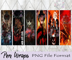 Freddy Horror Movie Pen Wraps Digital Download Freddy Horror Movie Pen Wraps Digital Download