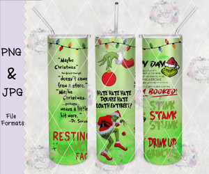 Grinch Christmas Tumbler Wrap Digital Download Grinch Christmas Tumbler Wrap Digital Download