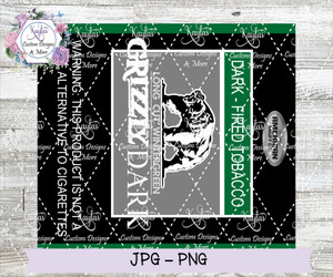 Grizzley Dark Chewing Tobacco Wintergreen Long Cut Tumbler Wrap Digital Download Grizzley Dark Chewing Tobacco Wintergreen Long Cut Tumbler Wrap Digital Download
