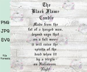 Hocus Pocus Black Flame Candle Poem Digital Download Hocus Pocus Black Flame Candle Poem Digital Download