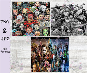 Horror Movies Tumbler Wraps Digital Download Horror Movies Tumbler Wraps Digital Download
