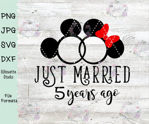 Just Married Mickey and Minnie Mouse Digital Download Just Married Mickey and Minnie Mouse Digital Download
