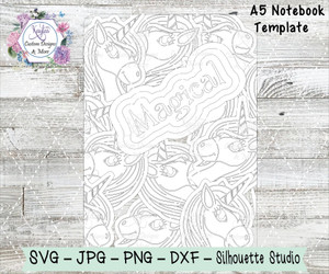 Magical Unicorn Burst Notebook Template Digital Download Magical Unicorn Burst Notebook Template Digital Download