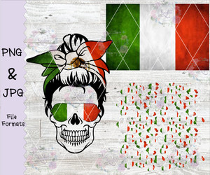 Messy Bun Mexican Flag Leopard Print Digital Download Messy Bun Mexican Flag Leopard Print Digital Download