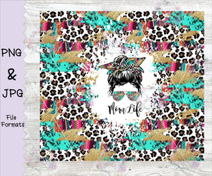 Messy Bun Serape Leopard Print Digital Download Messy Bun Serape Leopard Print Digital Download