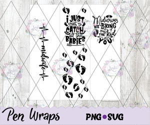 Midwife Nurse Pen Wraps Digital Download Midwife Nurse Pen Wraps Digital Download