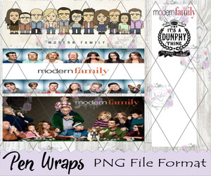 Modern Family Pen Wraps Digital Download Modern Family Pen Wraps Digital Download