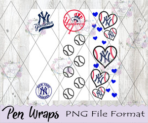 NY Yankees, Bronx Bombers Tumbler Wraps Digital Download