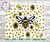 Bee and Daisy Burst Tumbler Template Digital Download