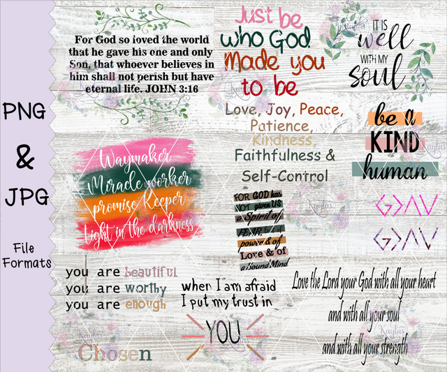 Inspirational Bible Verses Digital Download
