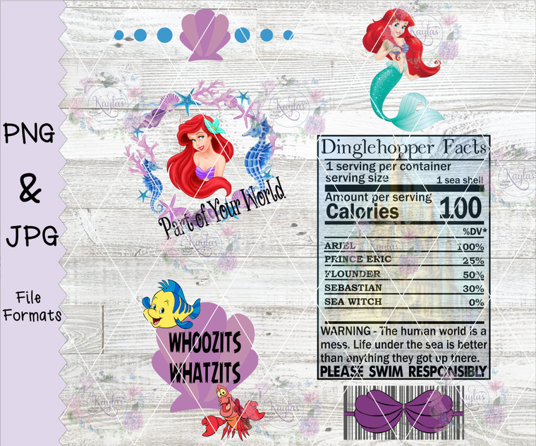 Princess Ariel Can Style Digital Download