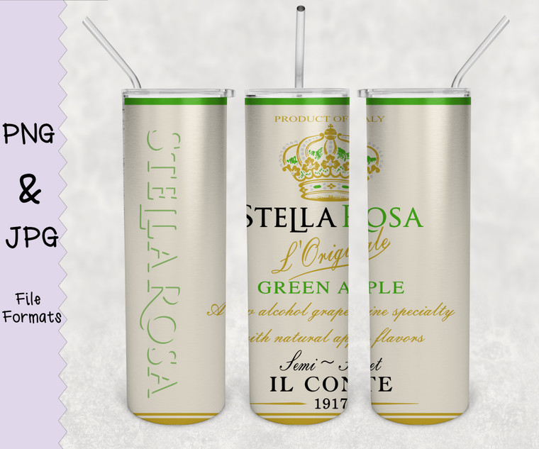 Stella Rosa Green Apple Tumbler Wrap Digital Download