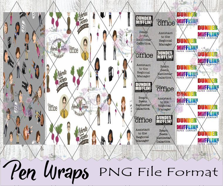 The Office Pen Wraps Digital Download