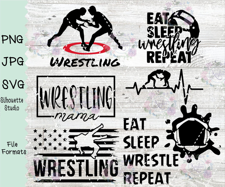 Wrestling SVG Images Digital Download