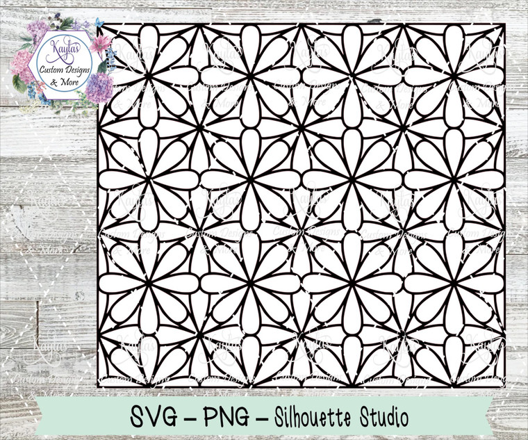 Flower Quilt Pattern Burst Tumbler Template Digital Download