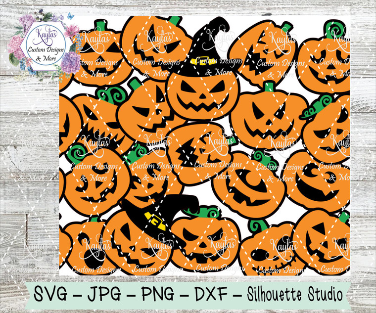 Silly Pumpkins Burst Tumbler Template Digital Download